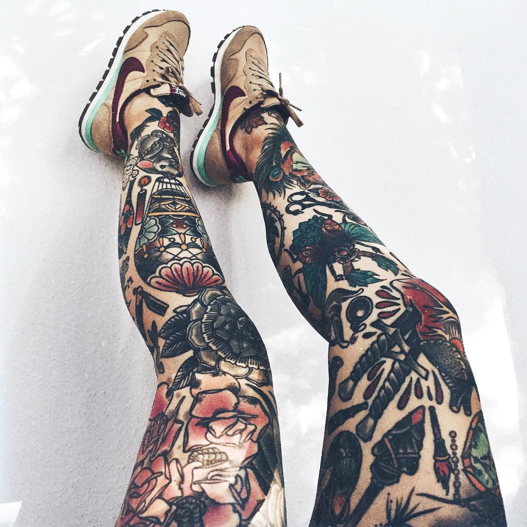 Leg Sleeve Tattoo Designs Ideas Design Trends Premium Psd