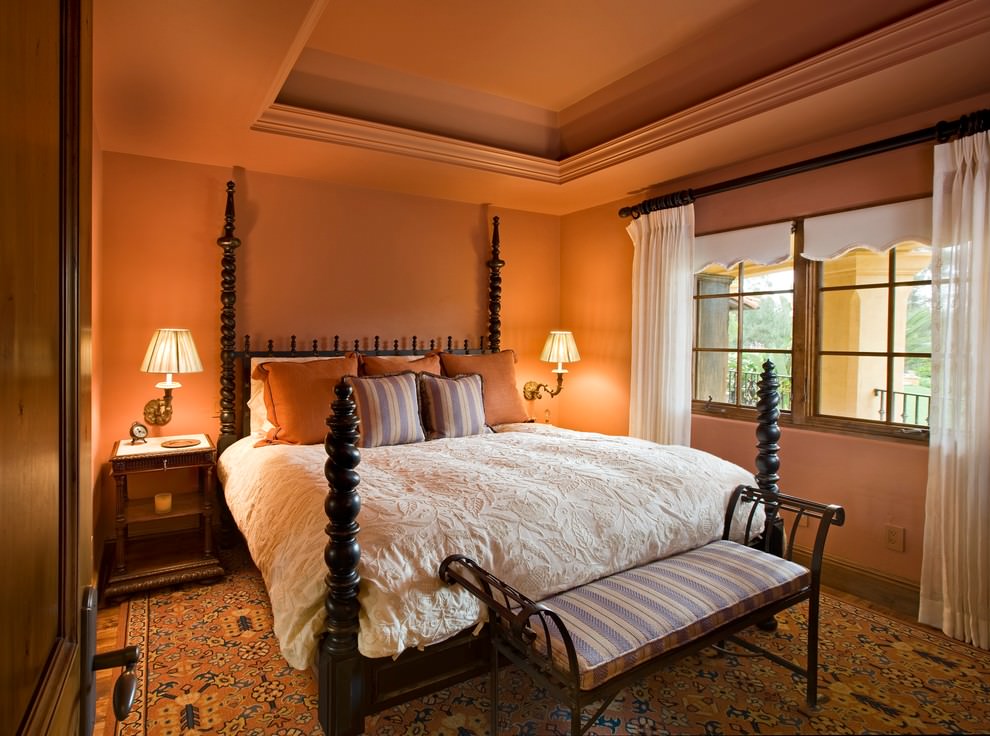 24+ Orange Bedroom Designs, Decorating Ideas Design Trends