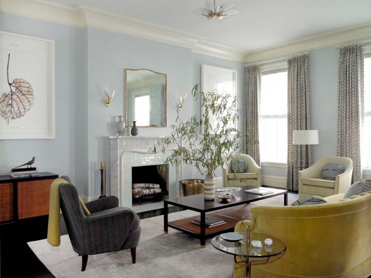 classic blue living room design