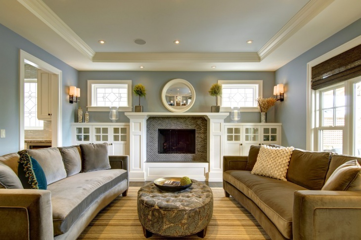 19+ Blue Living Room Designs, Decorating Ideas | Design ...