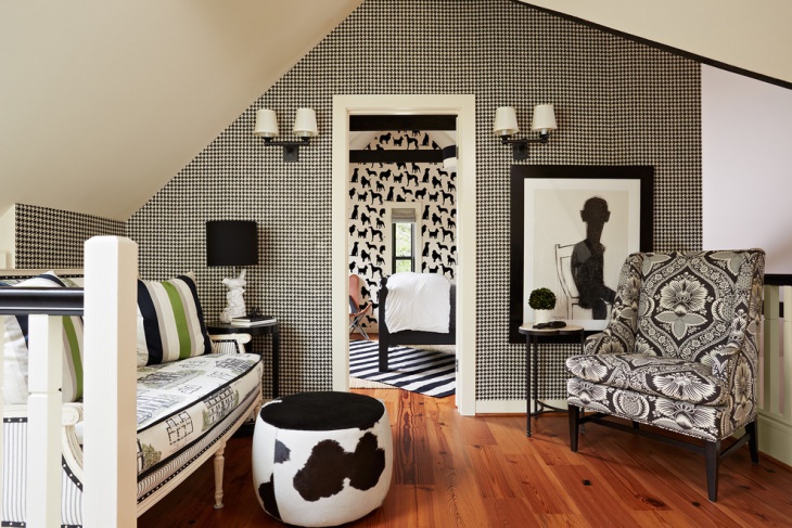 black and white wall pattern idea