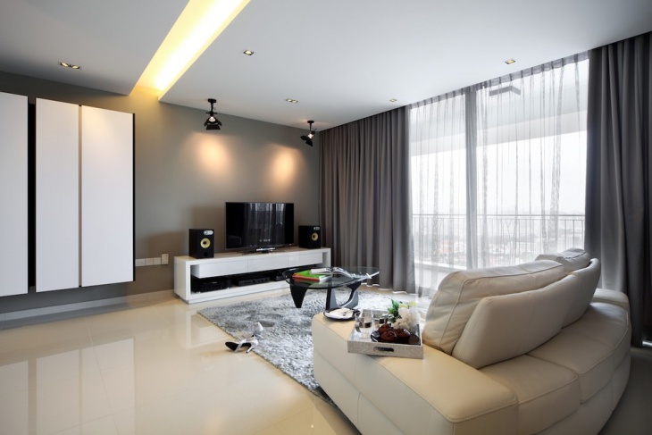 luxurious black and white living room