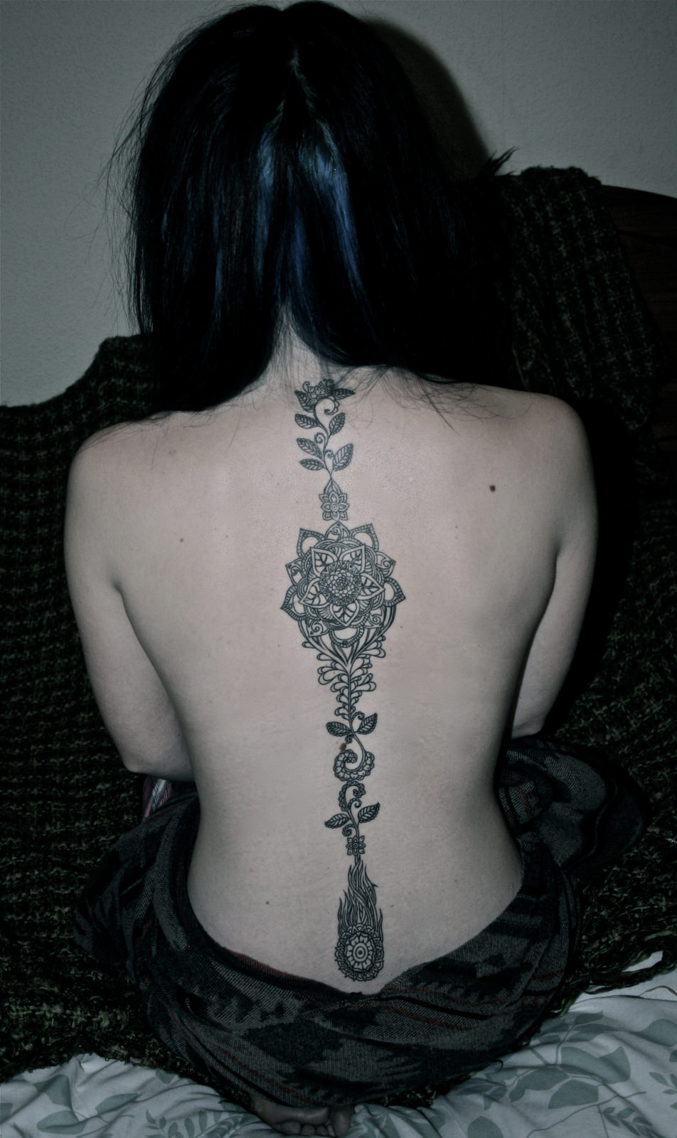 full back mandala tattoo design