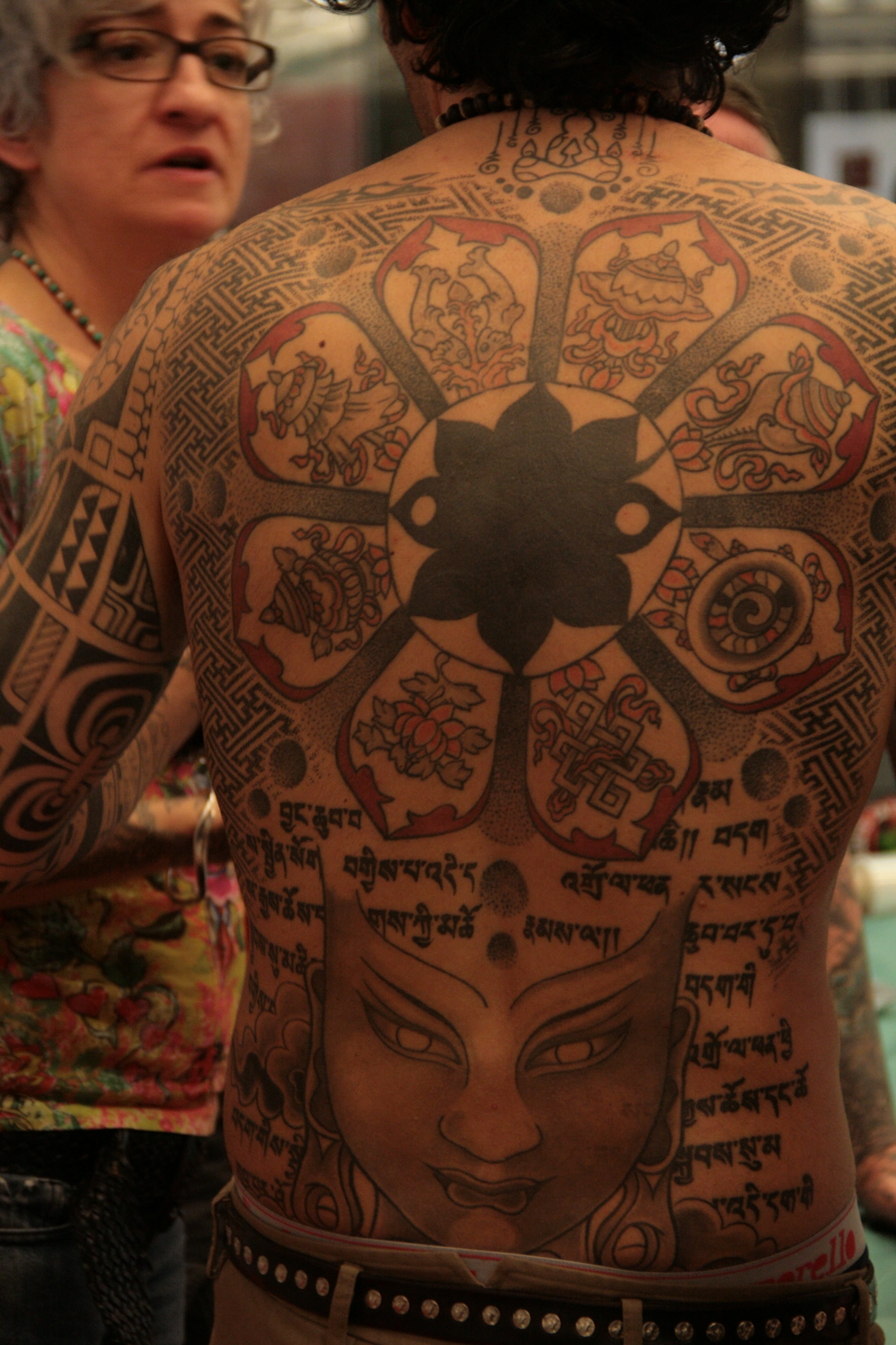 mandala tattoo on back
