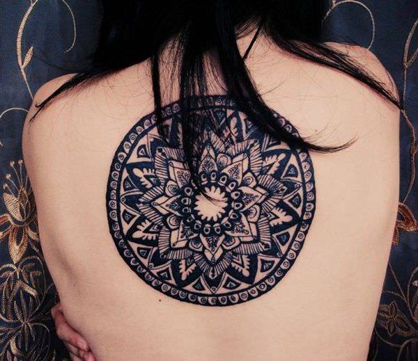 perfect mandala tattoo design on neck