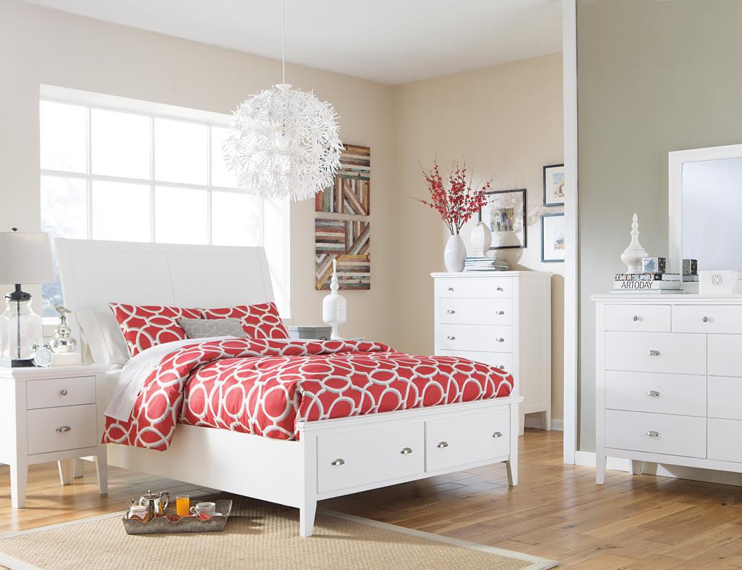 pure white headboard design for bedroom