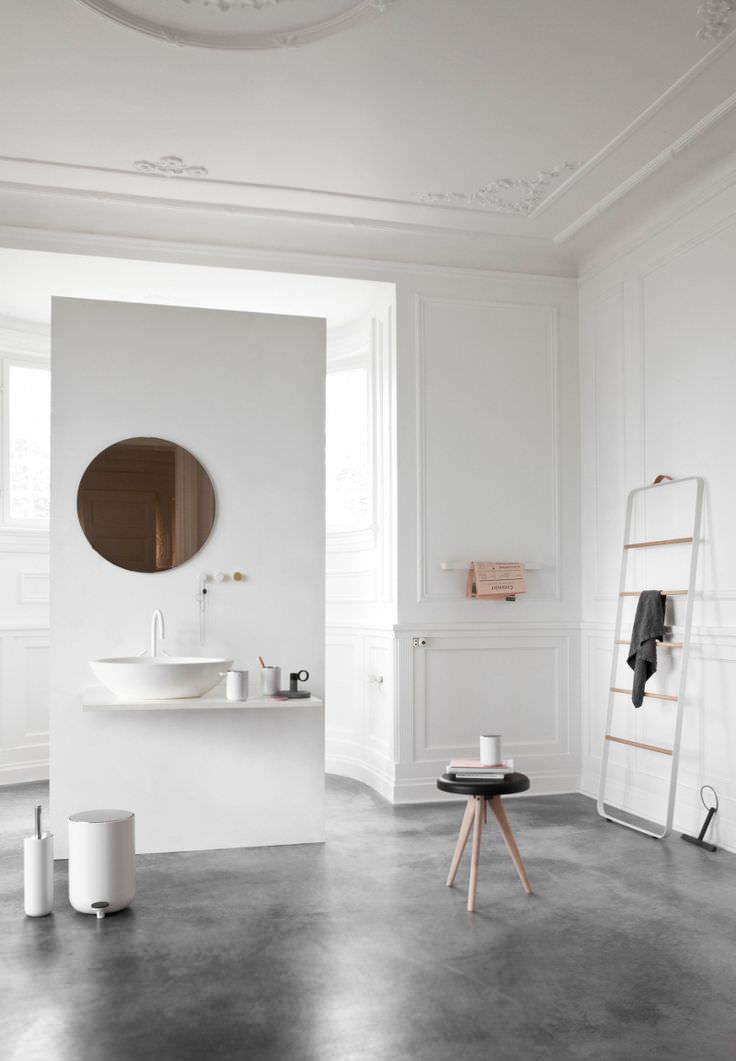 popular white bath rooms design
