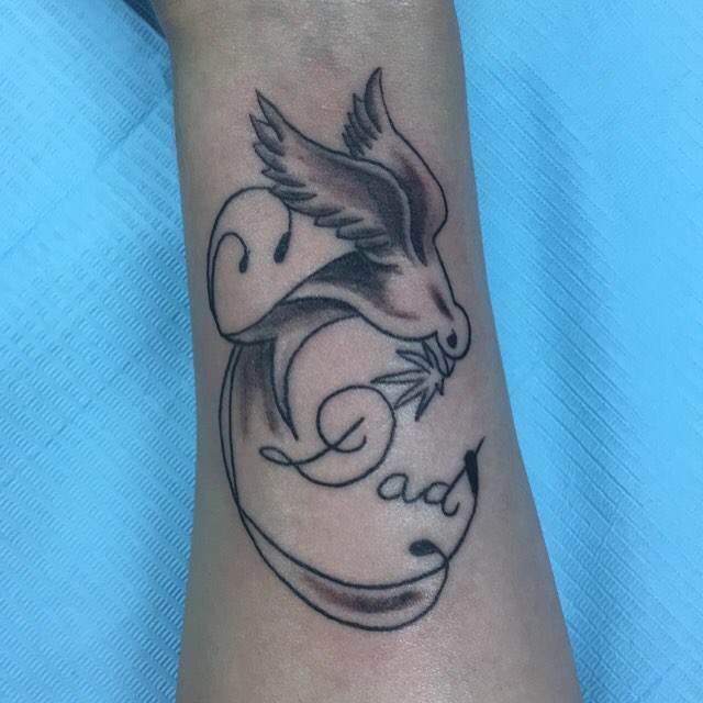 dove with olive branch tattoo1
