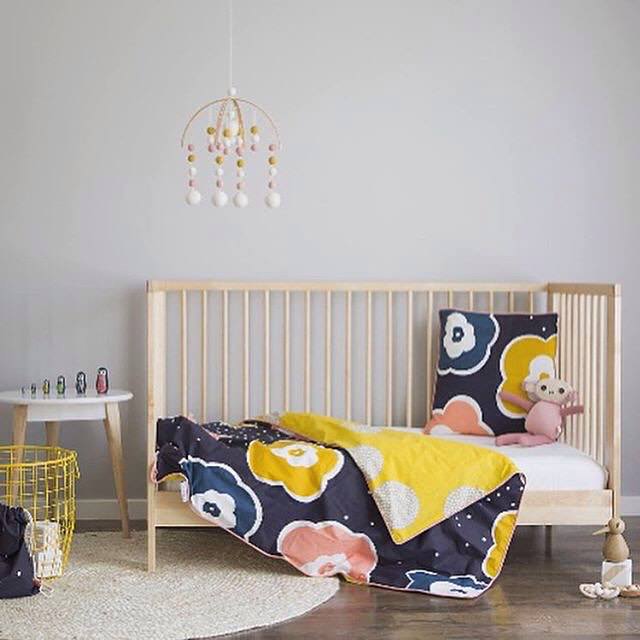 nursery bed design as pretty cot linen