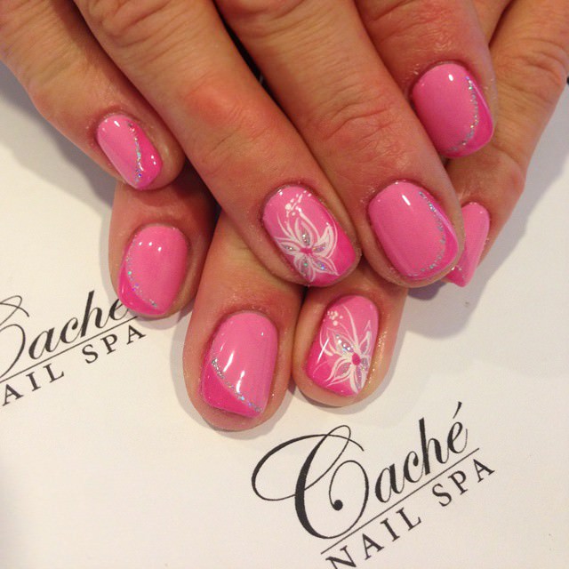 pink summer nails design