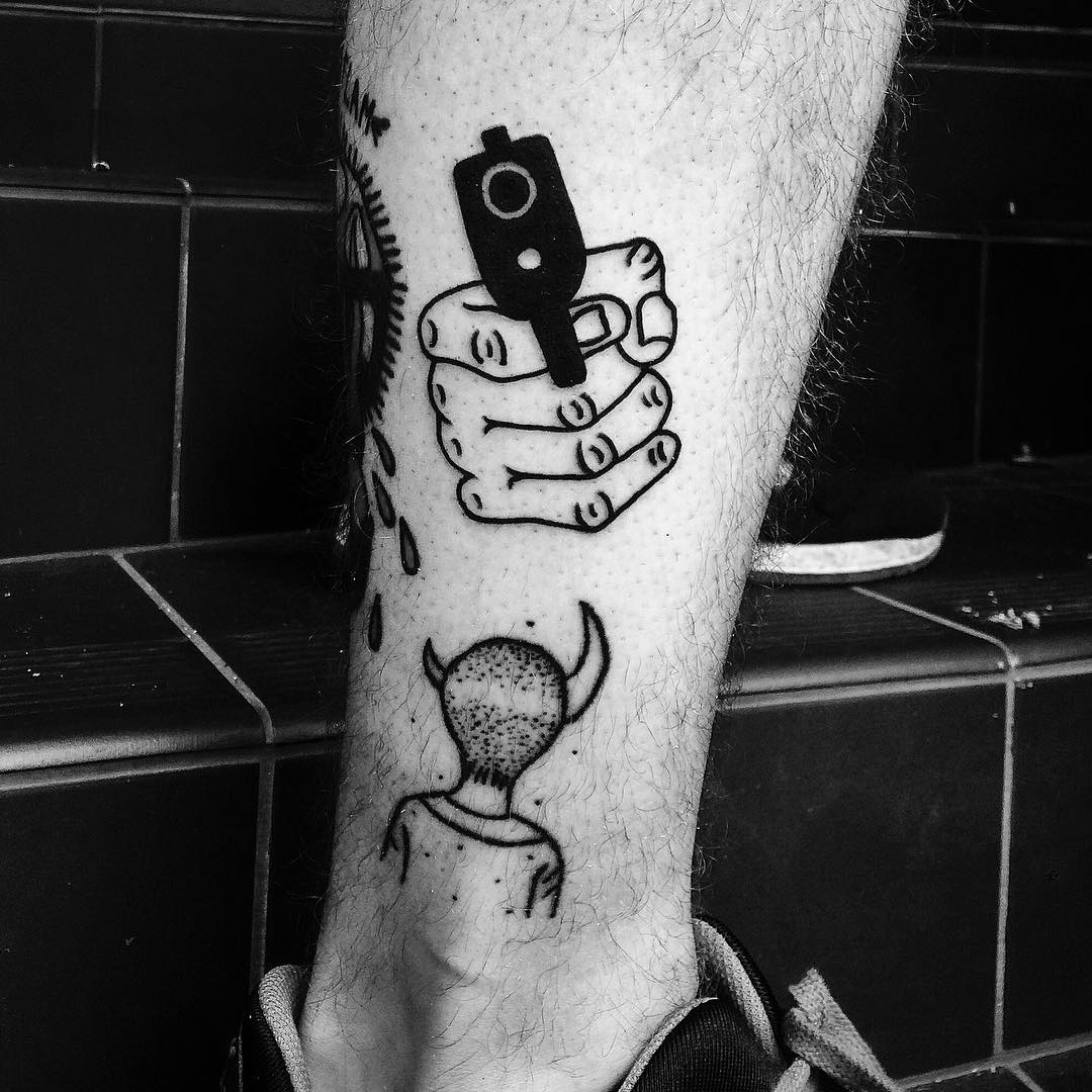 gun tattoo designs