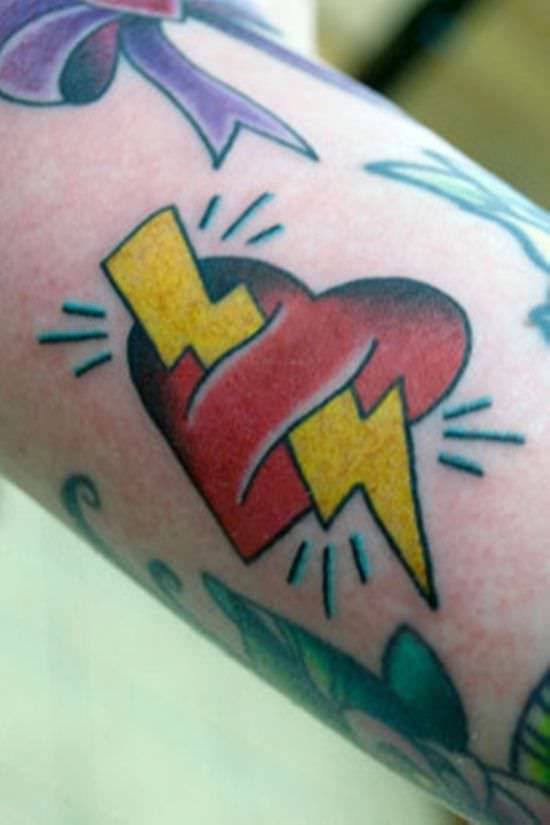 love lightning tattoo design