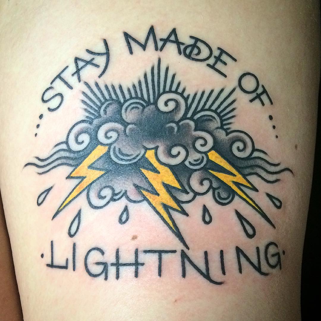 stay lightning tattoo design