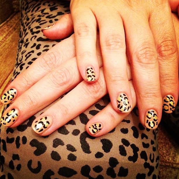 leopard nails design for women