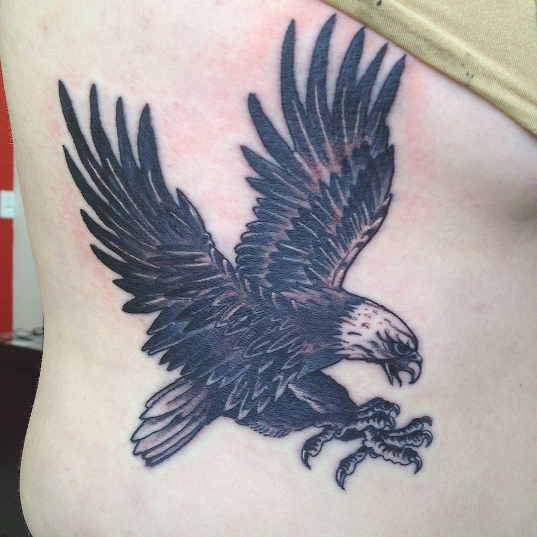 black eagle tattoo design