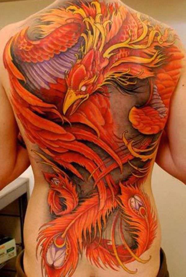 color eagle tattoo design