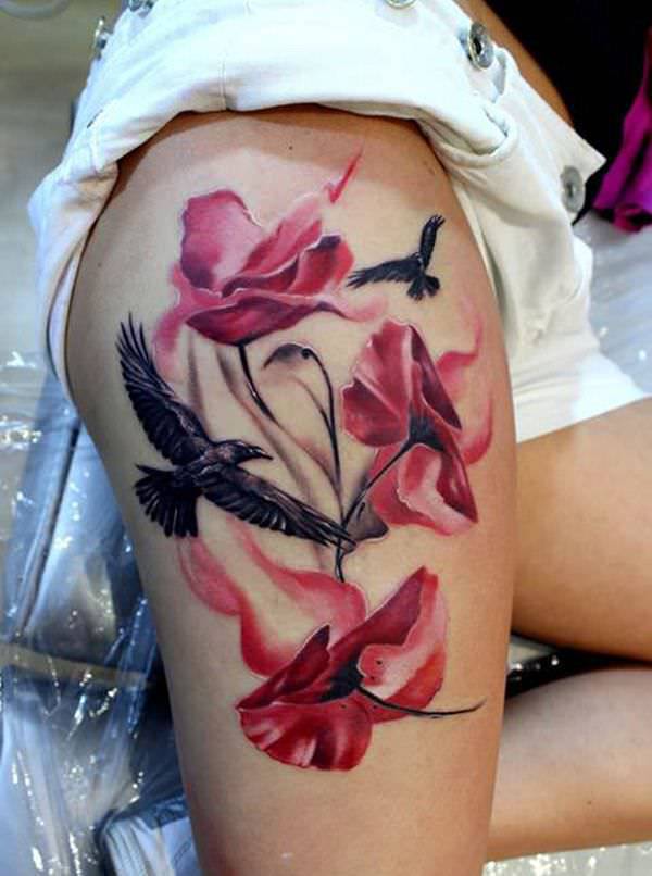 eagle tattoo design on leg