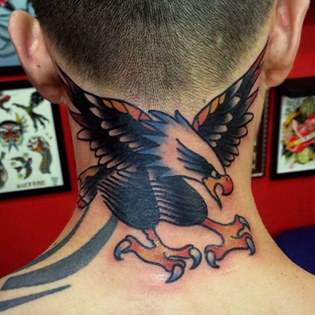 eagle tattoo design on neck