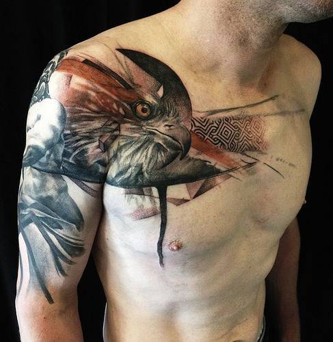 eagle tattoo design on shoulder
