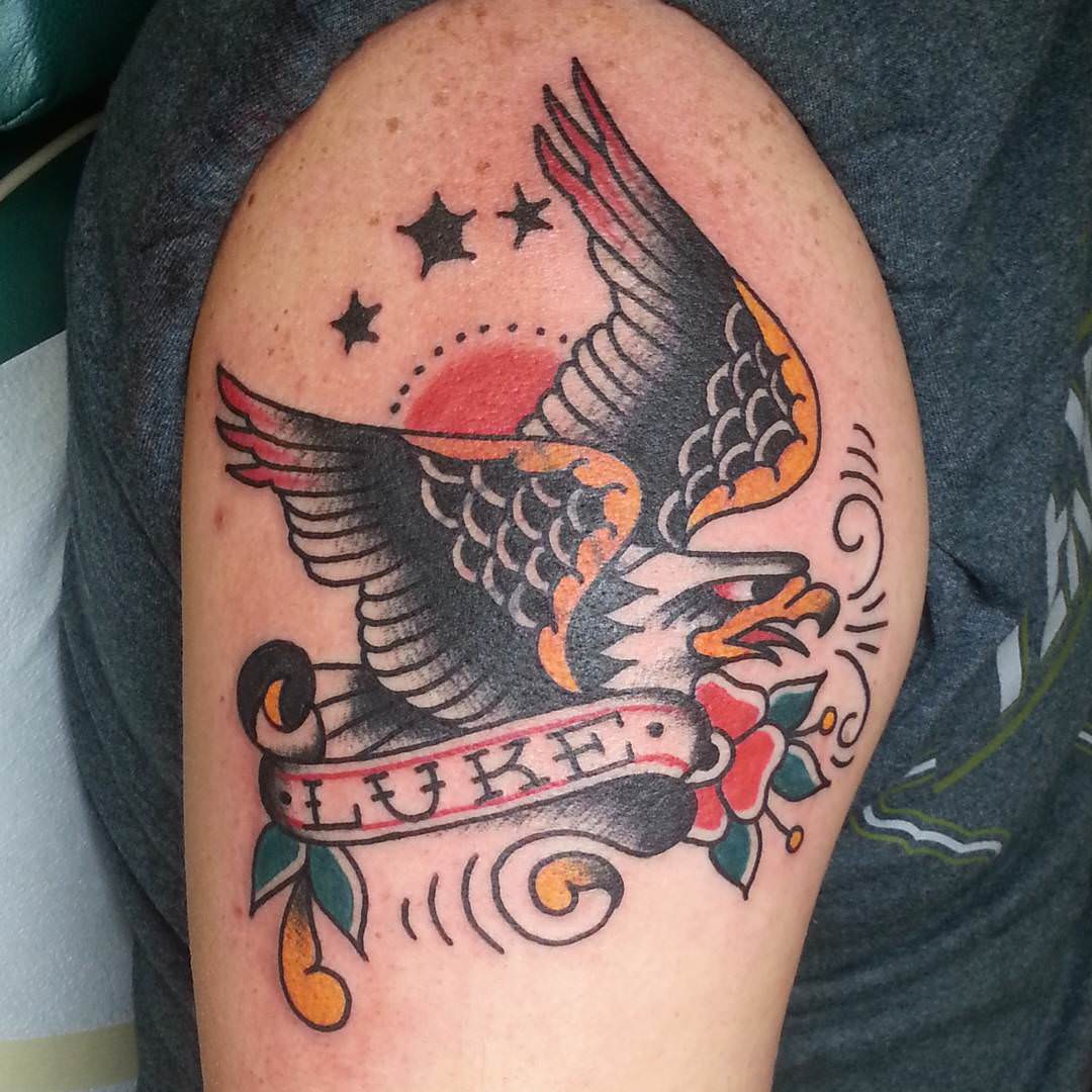 eagle tattoo design on sleeve