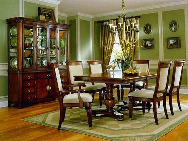 dining room wallpaper design with green full