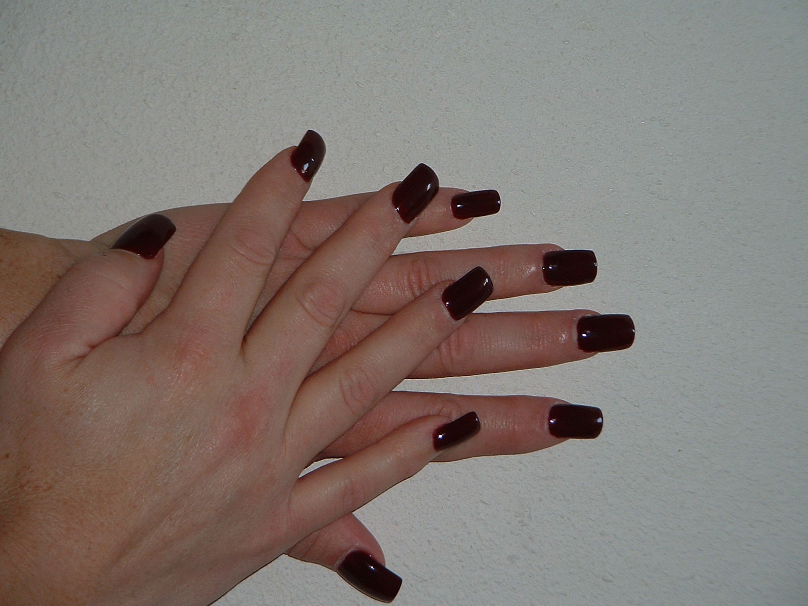 dark red acrylic nails1
