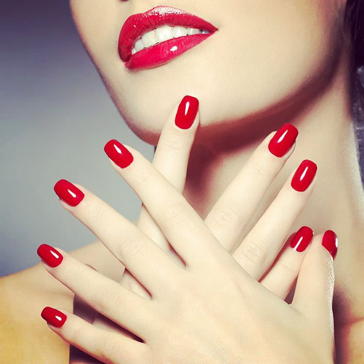 perfection red nail design