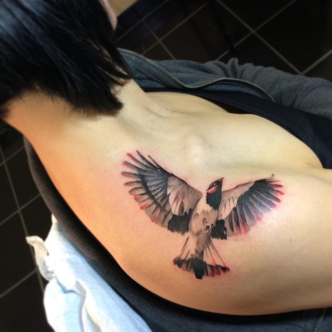 lark bird tattoo