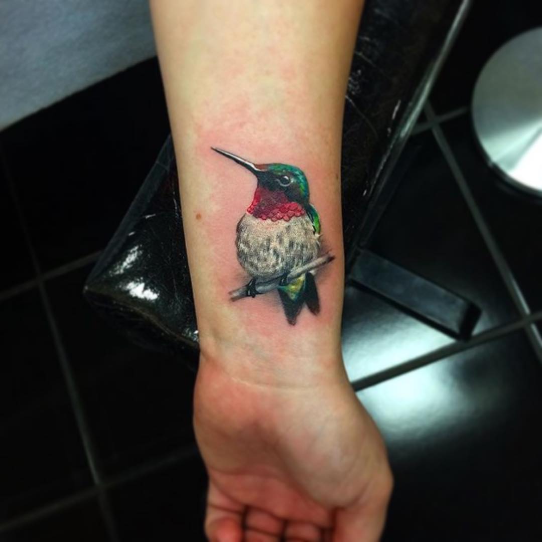 little humming bird tattoo