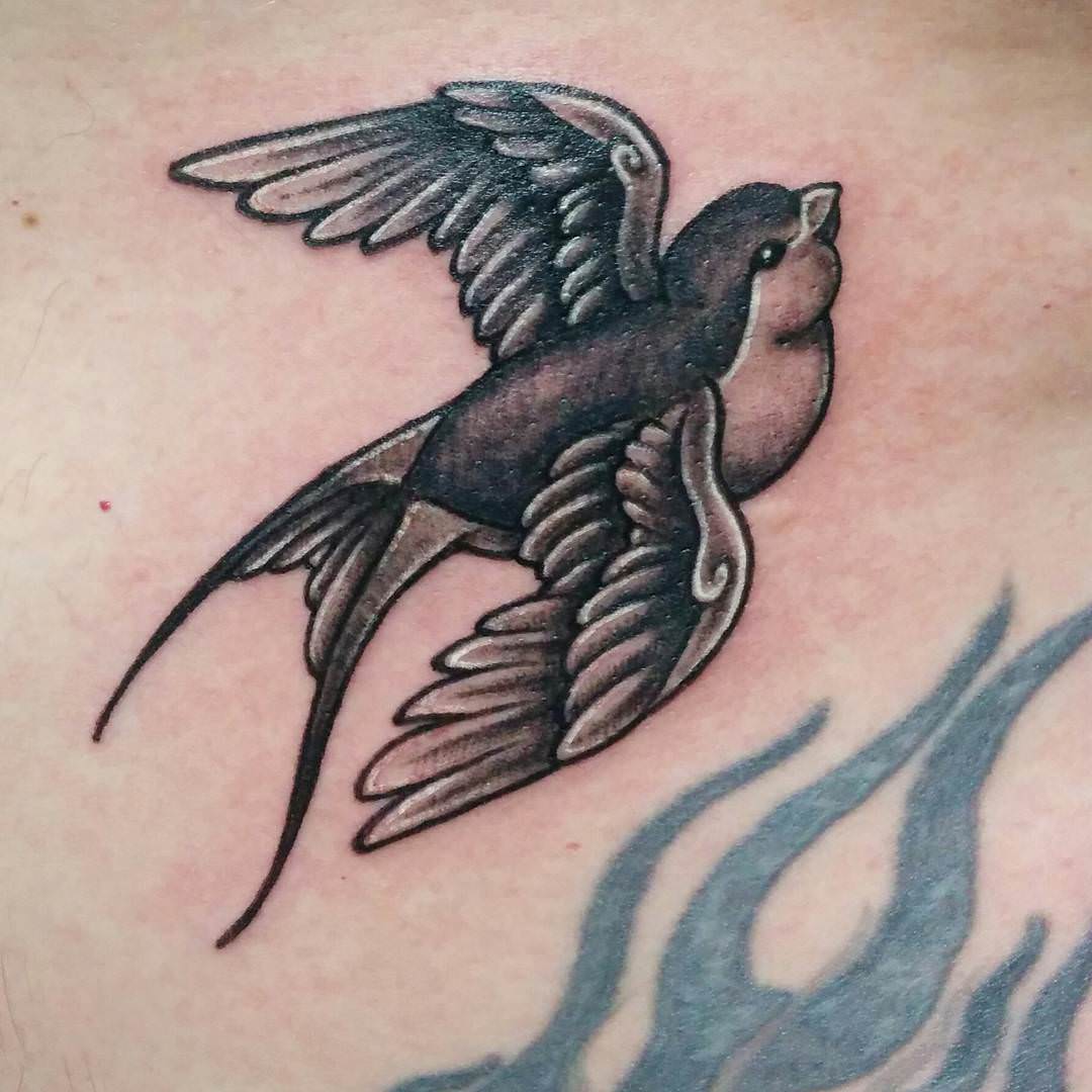 lovely bird tattoo