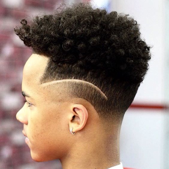 Curly Top Fade