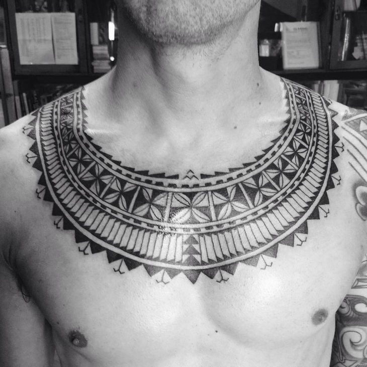 polynesian necklace tattoo