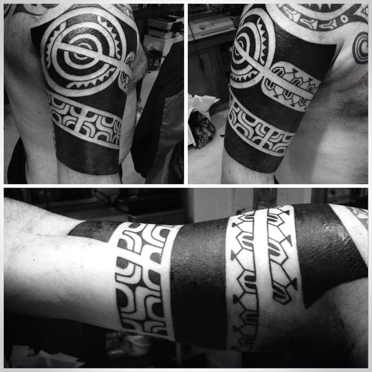 amazing polynesian circle tattoo