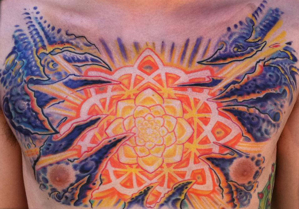 colorful mandala tattoo