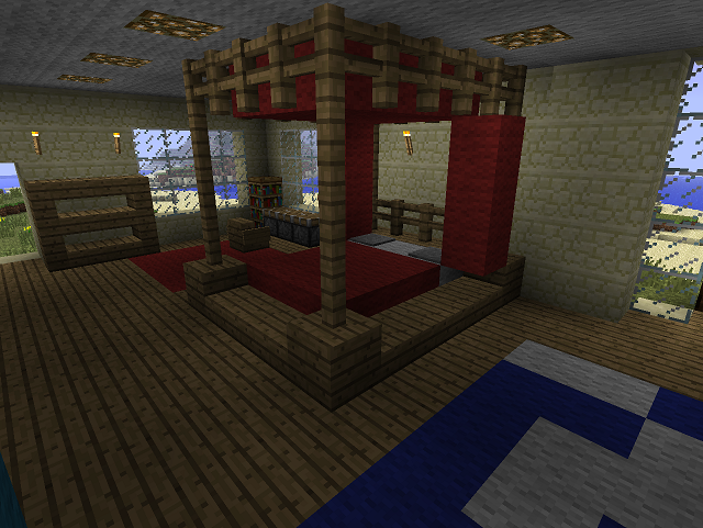 19 Minecraft Bedroom Designs, How To Make A Nice Bed In Minecraft