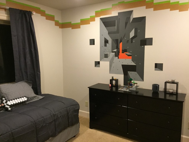 minecraft bedroom wall border decor