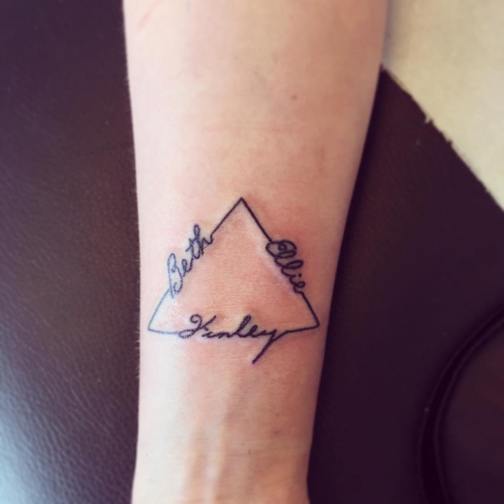 triangle family tattoo idea