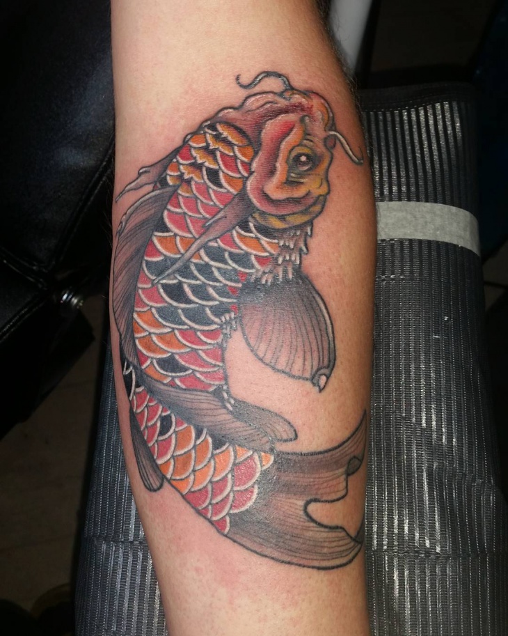 dragon koi fish tattoo design