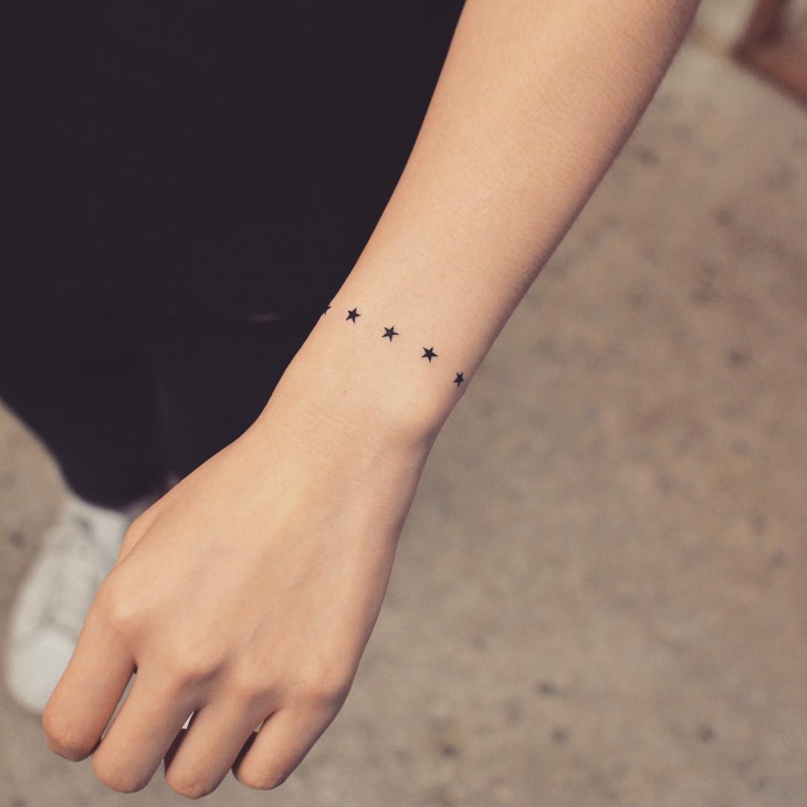 star bracelet tattoo for women