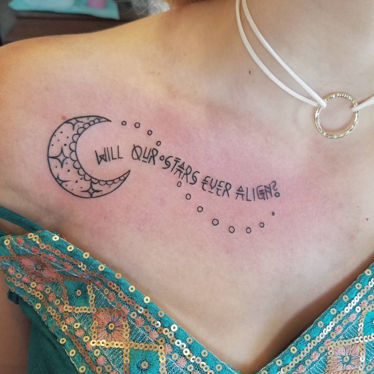 moon and star tattoo design