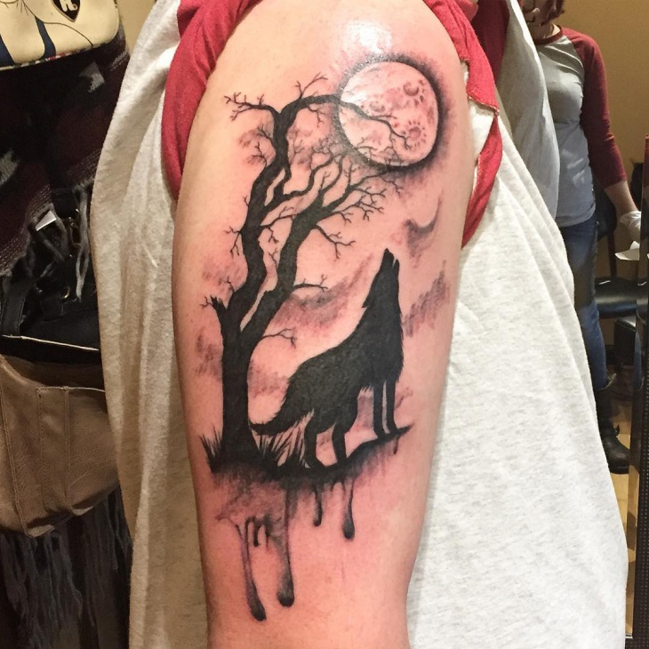 dead tree tattoo design