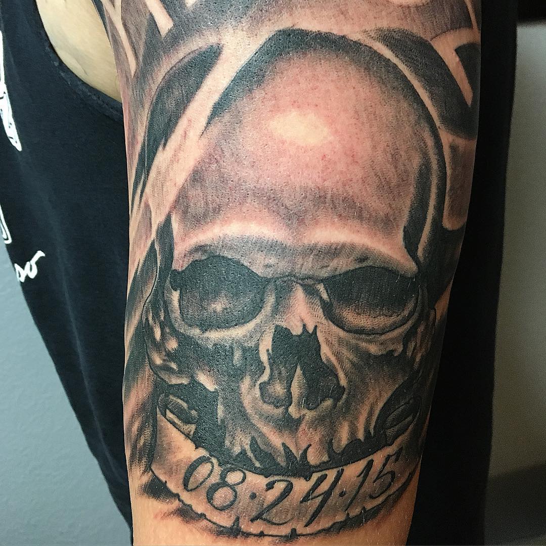 skull tatto for men tough