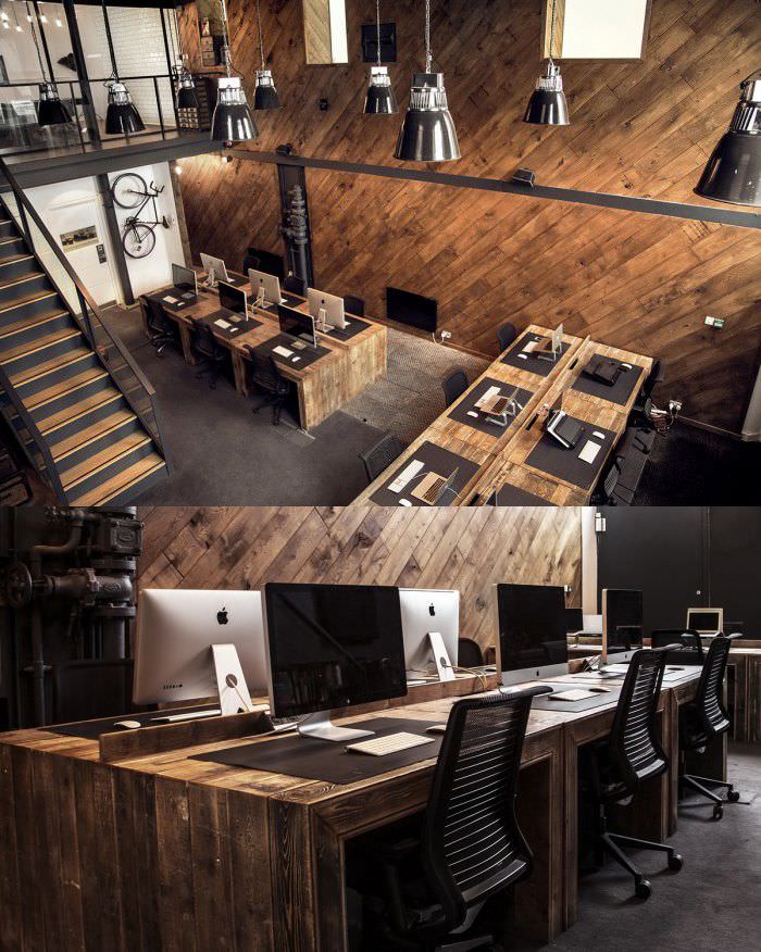 wooden work space design