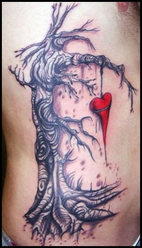 tree tattoo designs with love