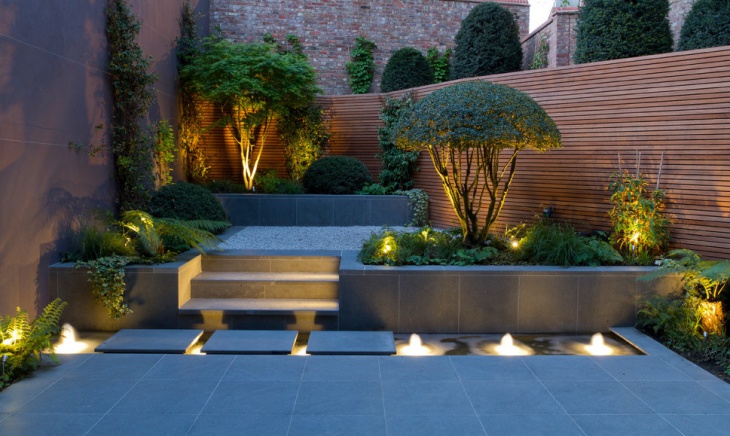 contemporary garden landscape lighting