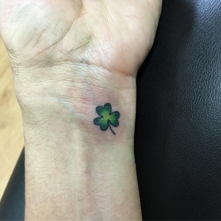 small irish wrist tattoo design
