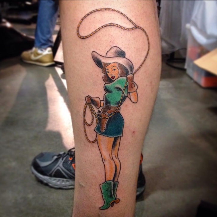 irish tattoo design on leg