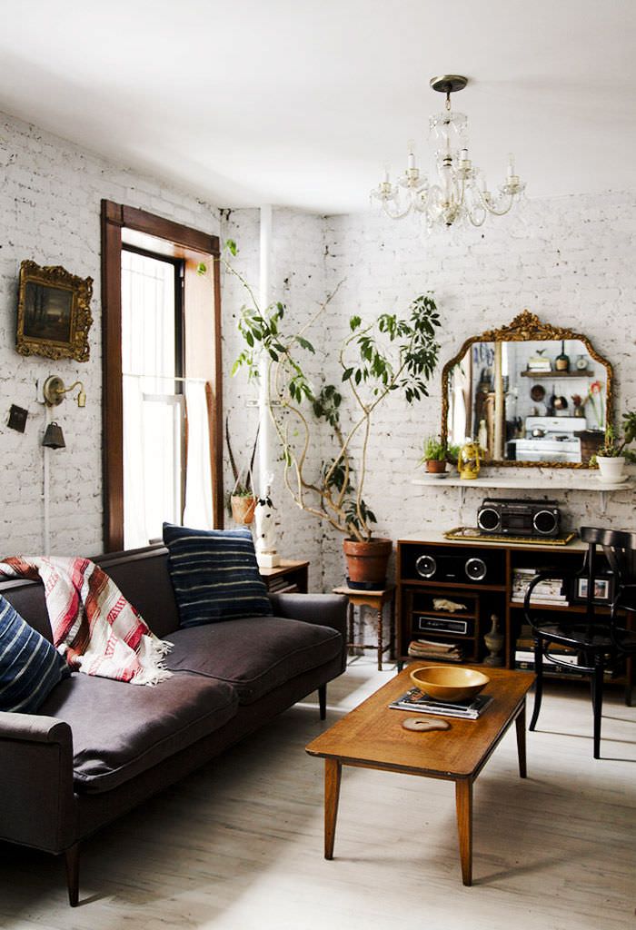 30+ White Brick Wall Interior Designs | Home Designs | Design Trends