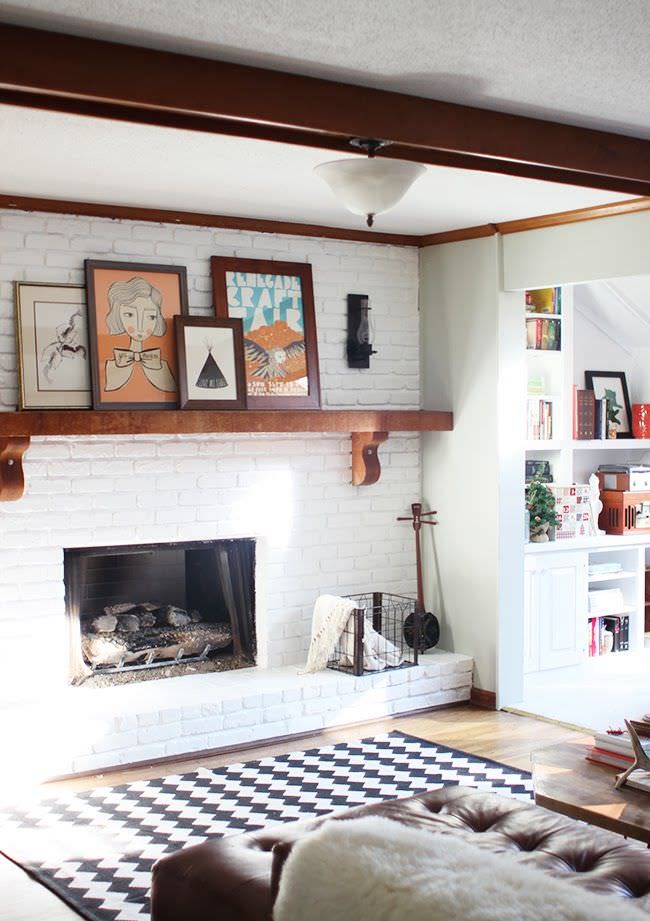 30+ White Brick Wall Interior Designs | Home Designs | Design Trends ...