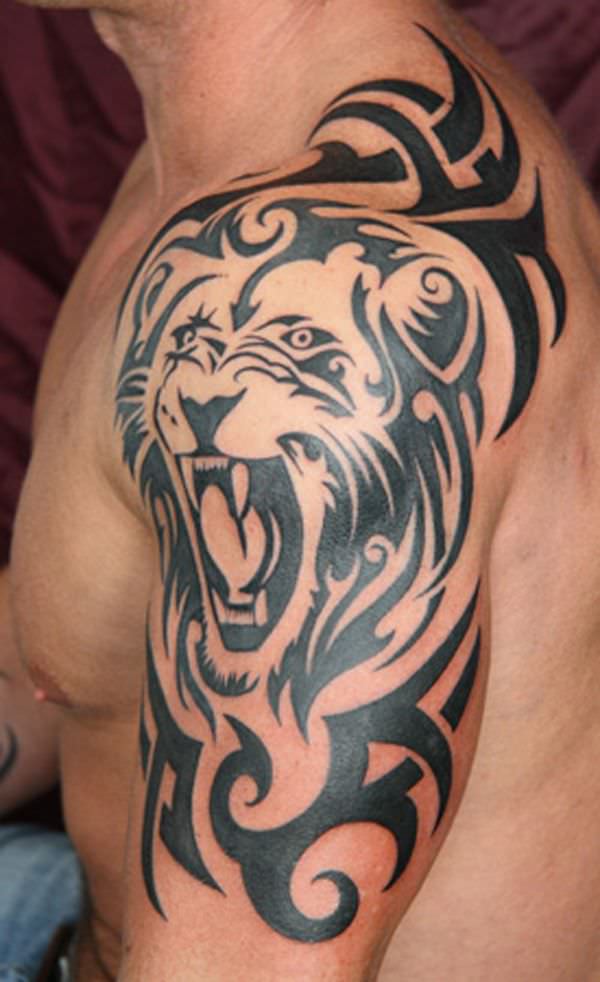 lion tribal tattoo design